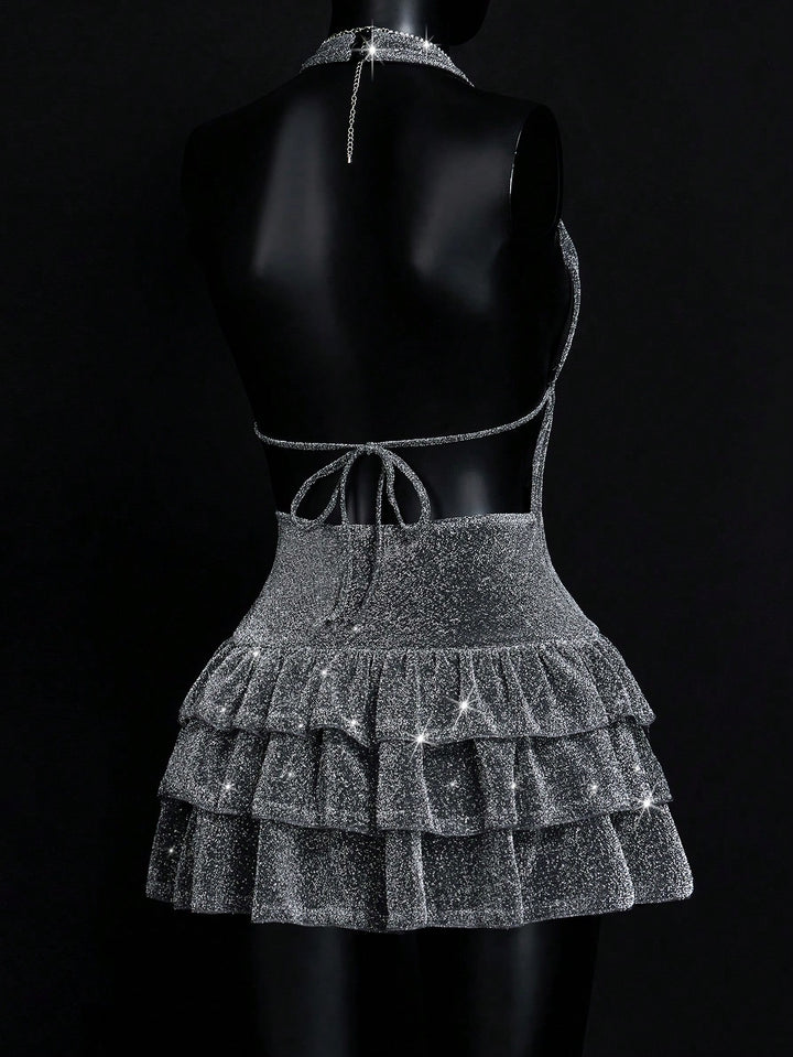 Rochie mini SHEIN, argintiu