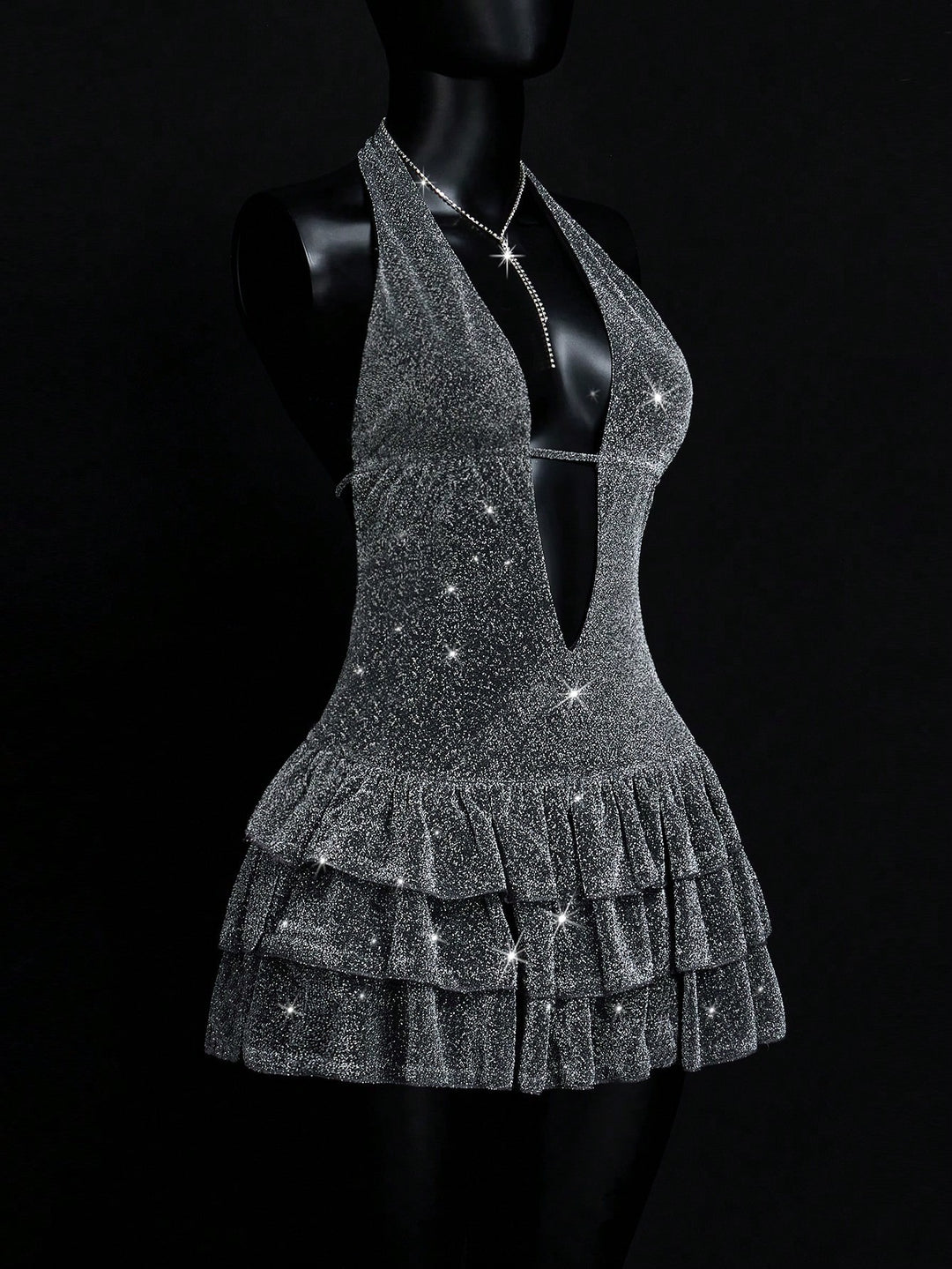 Rochie mini SHEIN, argintiu