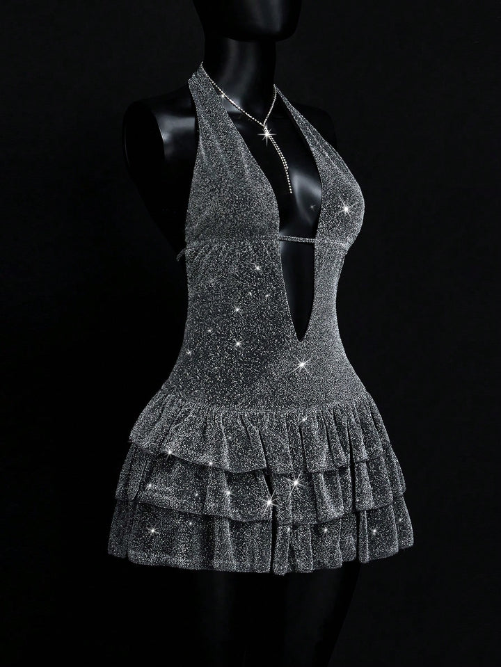 Rochie mini SHEIN, argintiu