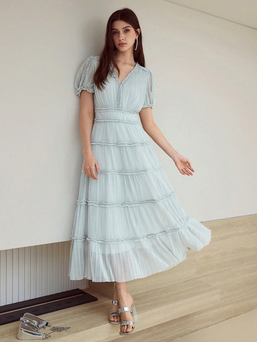 Rochie midi SHEIN, gri