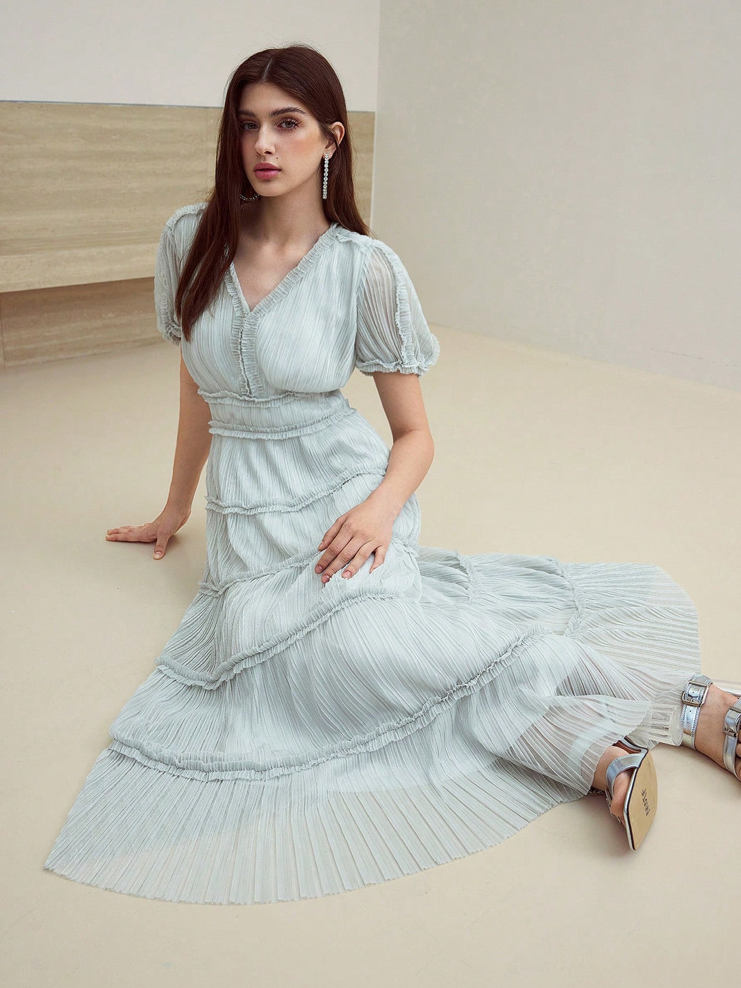 Rochie midi SHEIN, gri