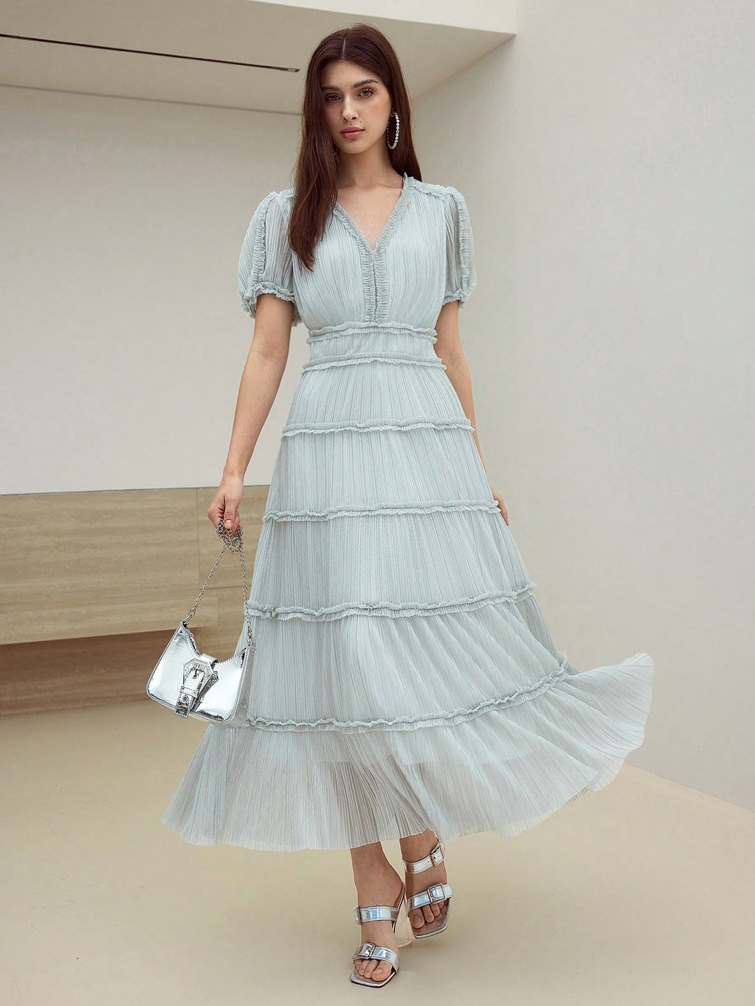 Rochie midi SHEIN, gri