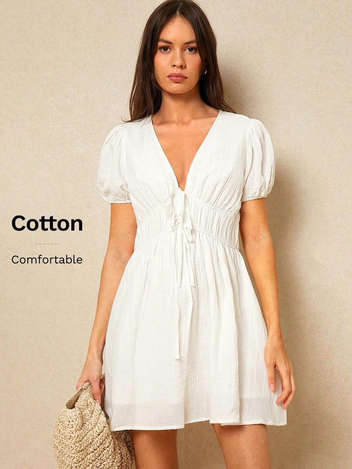 Rochie mini SHEIN, alb