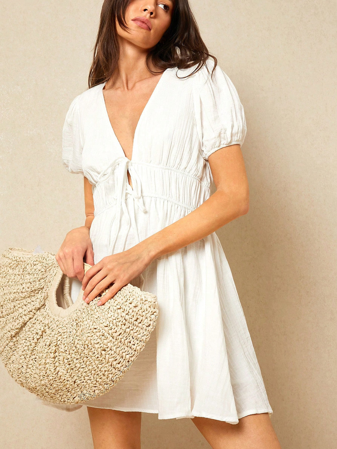 Rochie mini SHEIN, alb