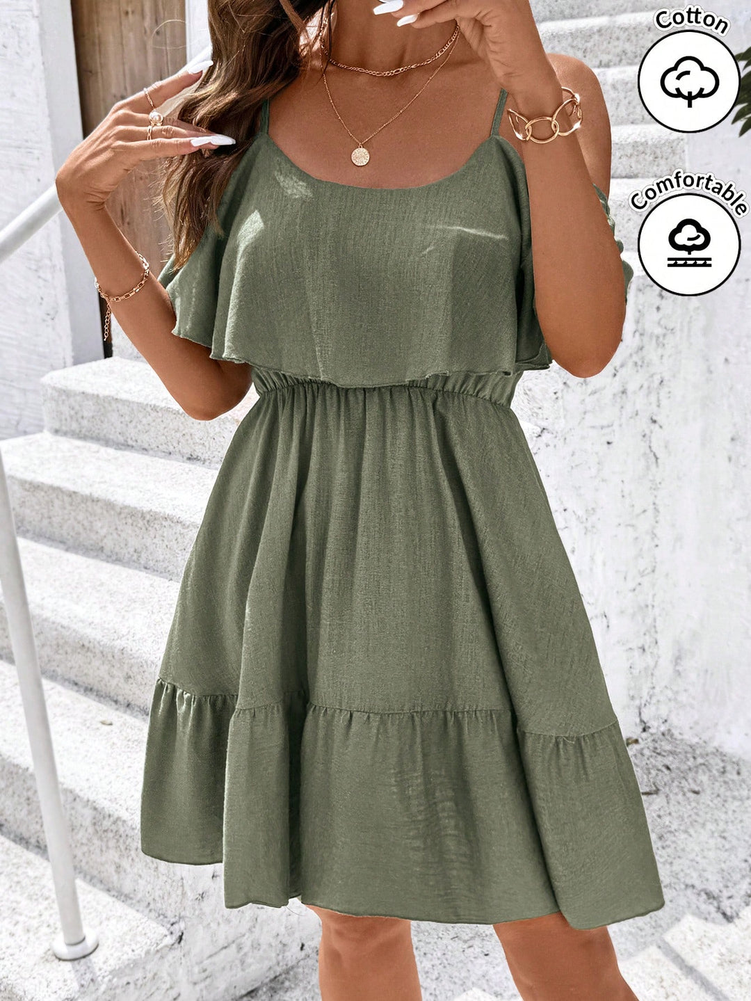Rochie mini SHEIN, verde