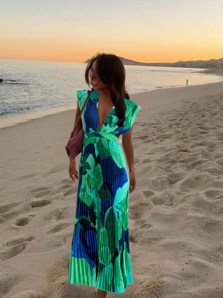 Rochie maxi SHEIN, turcoaz