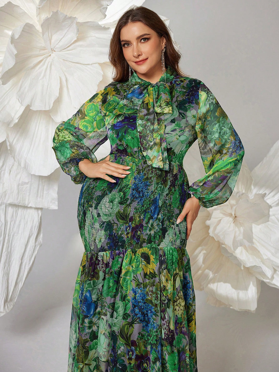 Rochie maxi SHEIN, mix culori