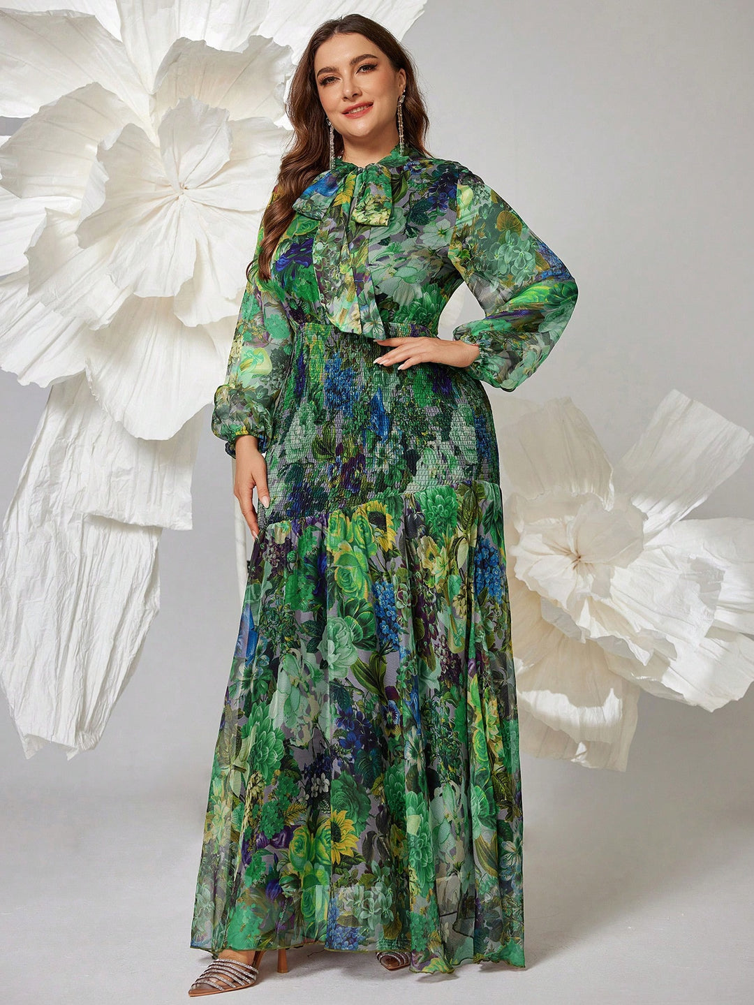 Rochie maxi SHEIN, mix culori