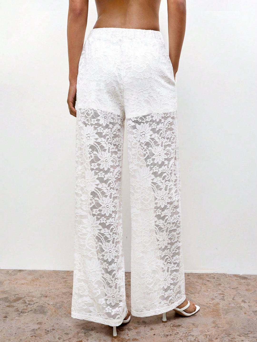 Pantaloni SHEIN, alb