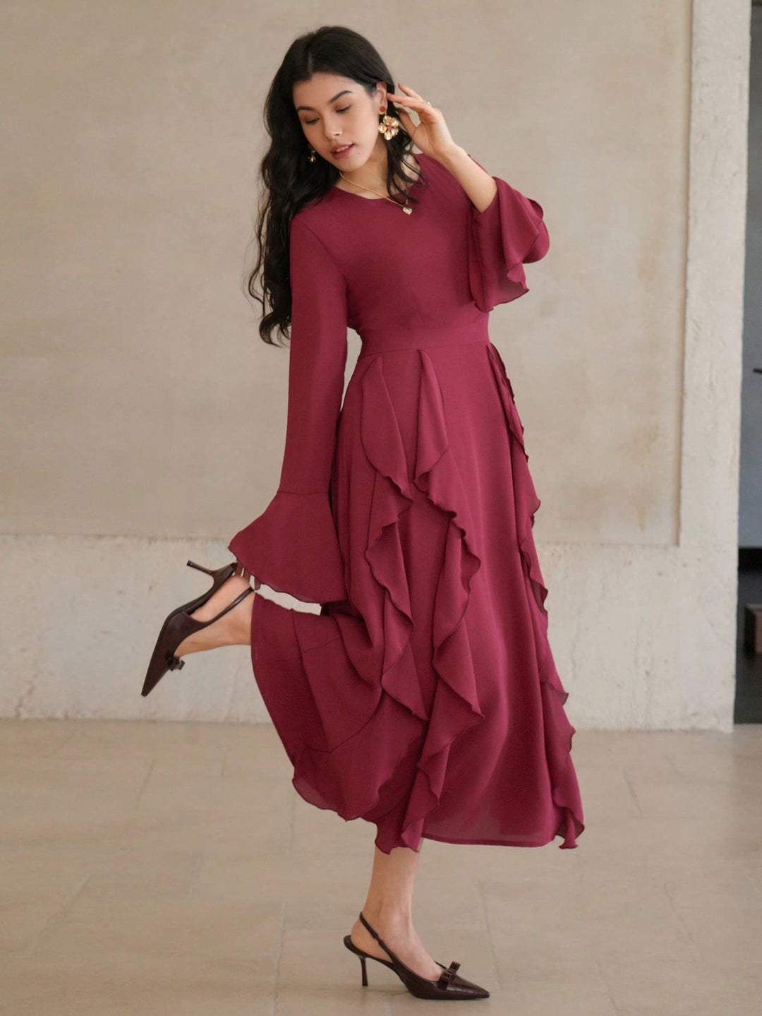 Rochie maxi SHEIN, roșu
