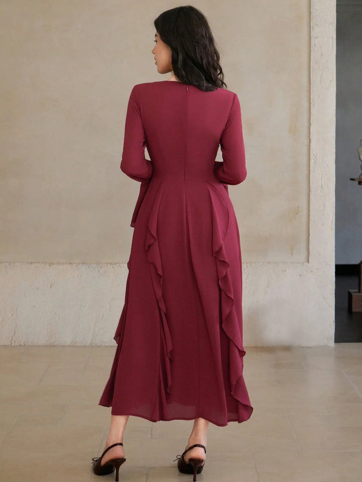 Rochie maxi SHEIN, vișiniu