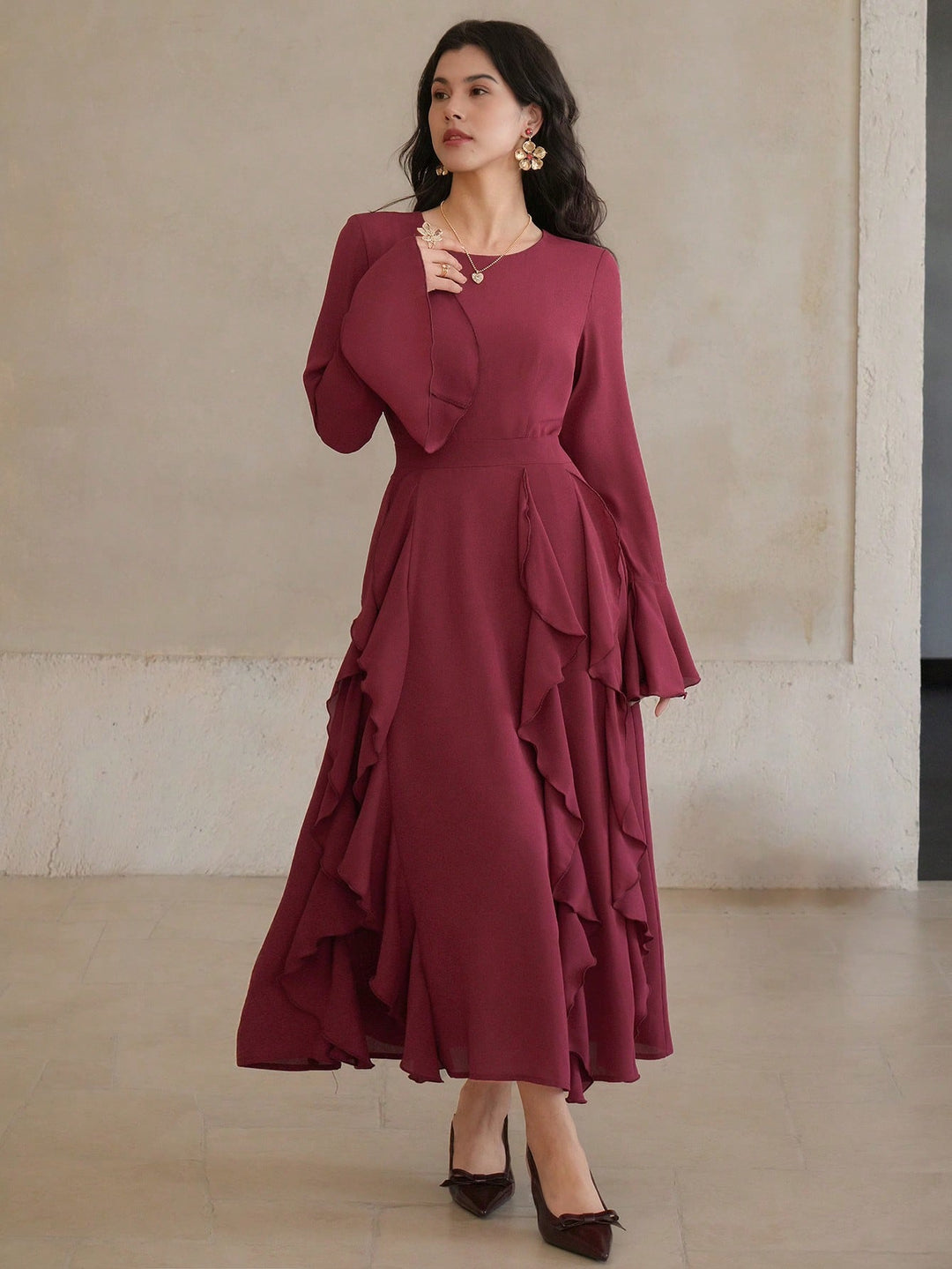 Rochie maxi SHEIN, roșu