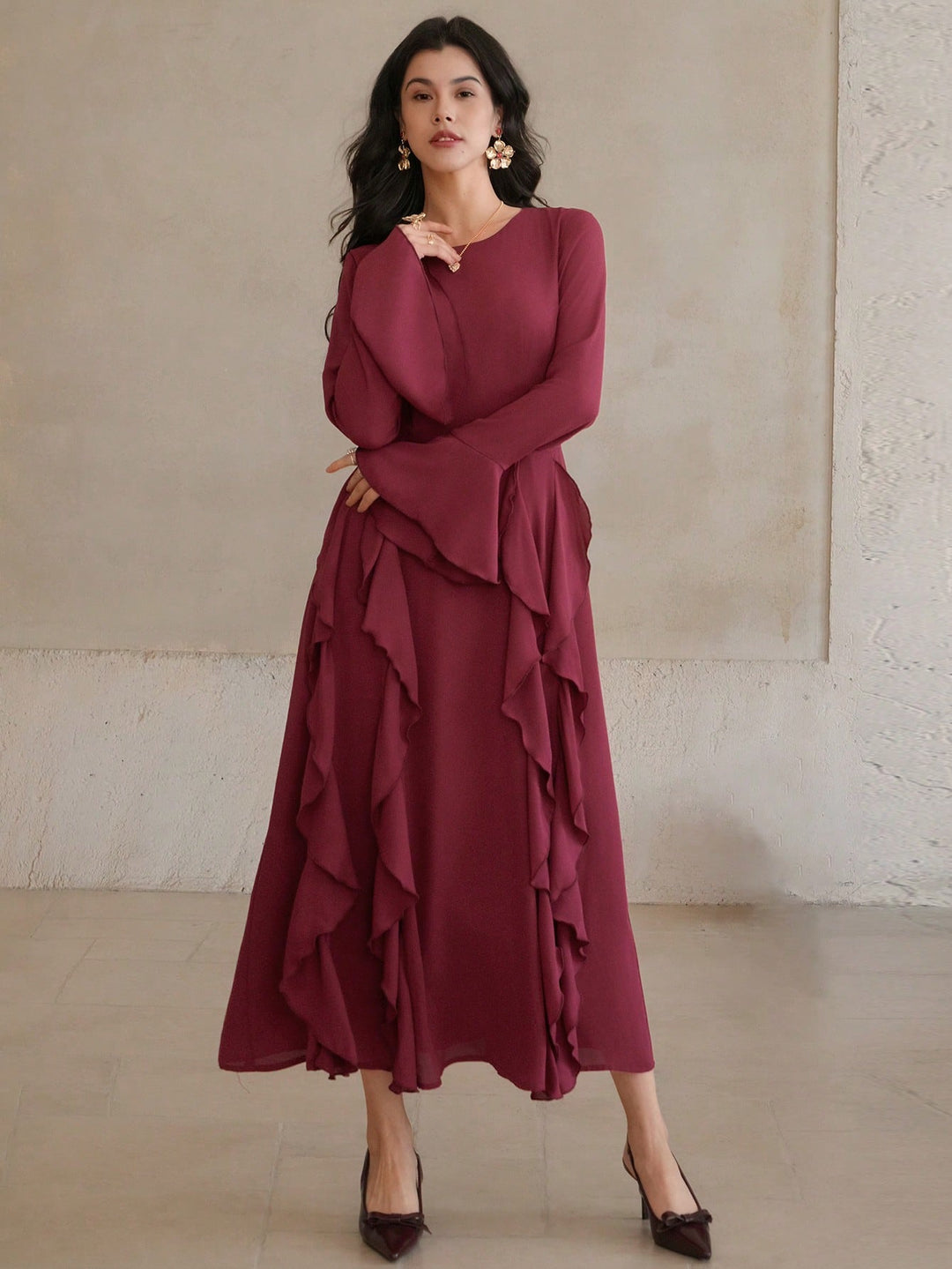 Rochie maxi SHEIN, roșu