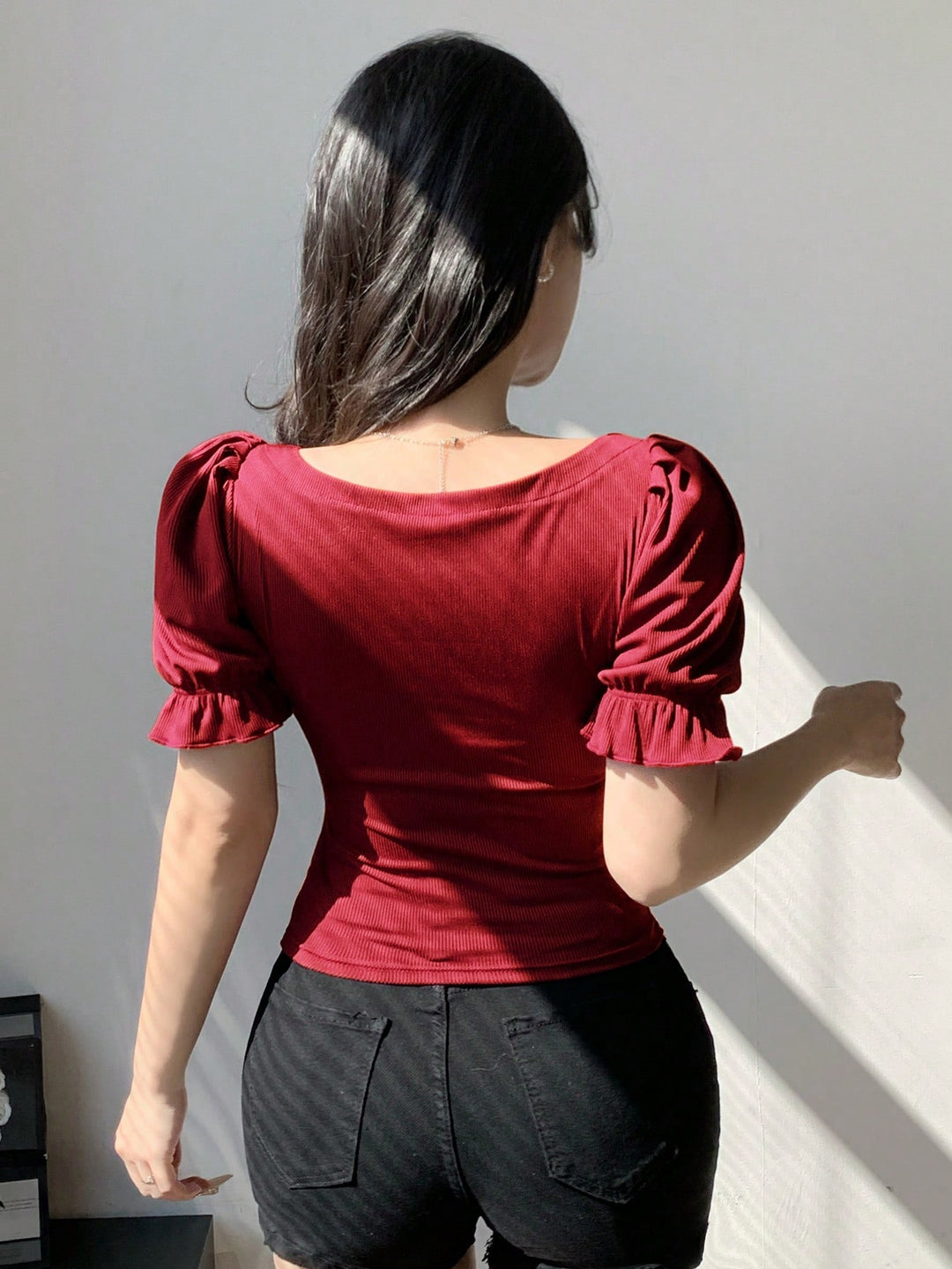 Tricou SHEIN, vișiniu