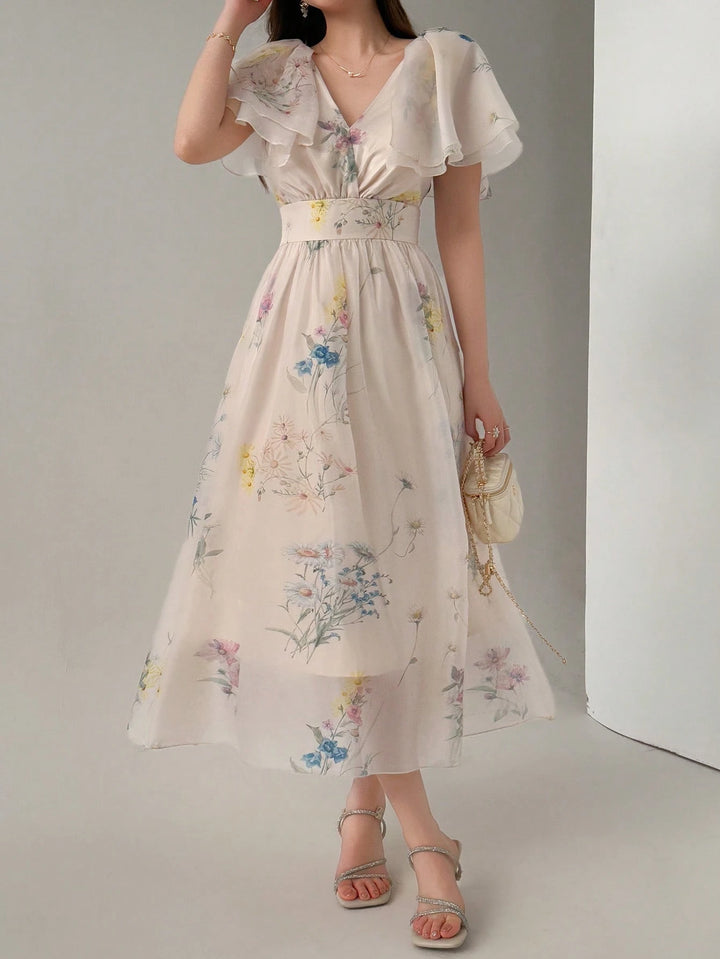 Rochie midi SHEIN, crem
