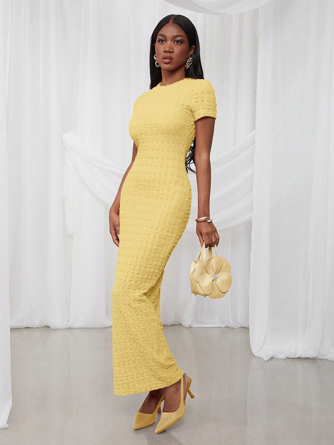 Rochie maxi SHEIN, galben