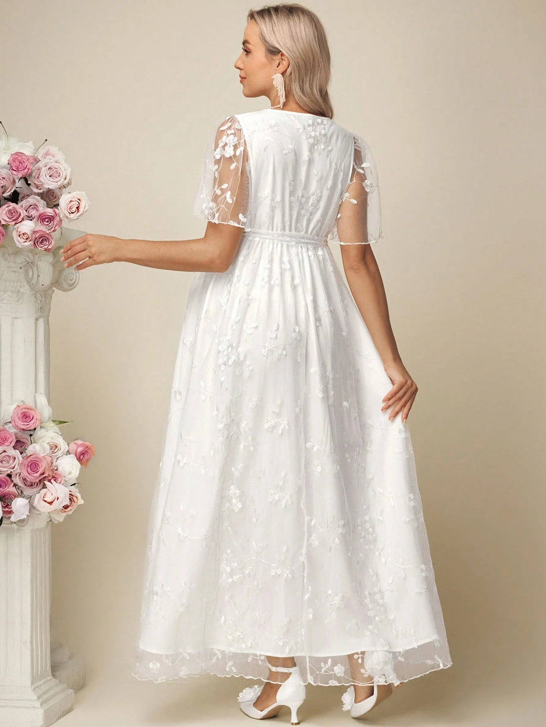 Rochie de ocazie și bridal SHEIN, alb