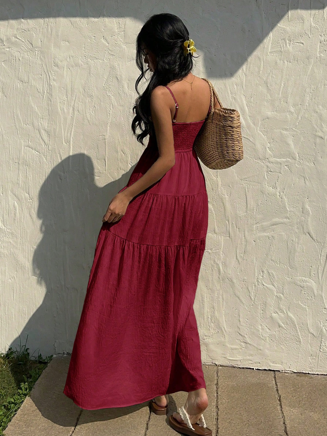 Rochie maxi SHEIN, vișiniu