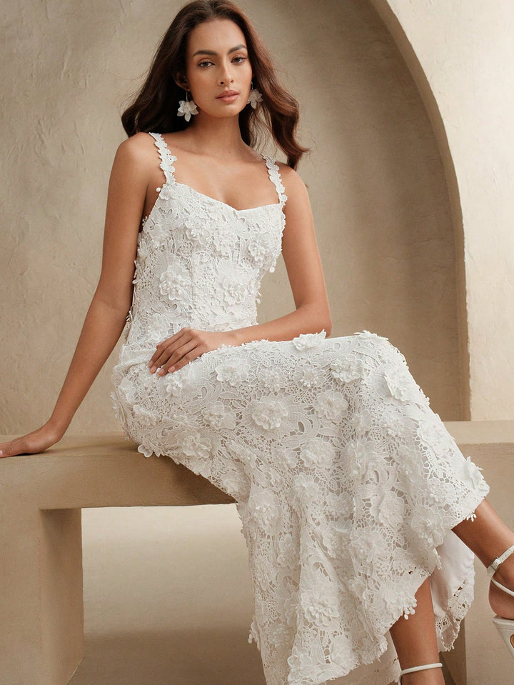 Rochie maxi SHEIN, alb