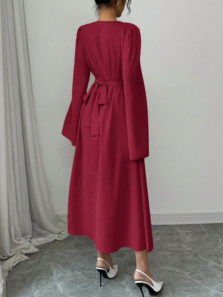 SHEIN bordó midiruha
