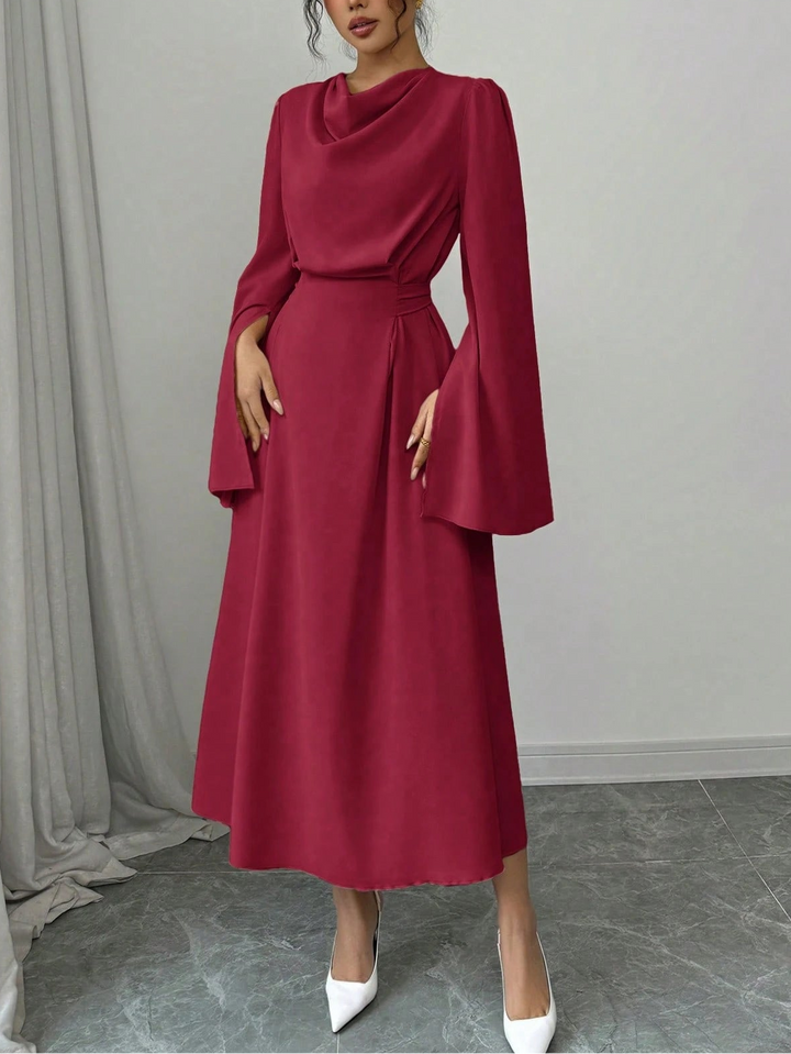 SHEIN bordó midiruha