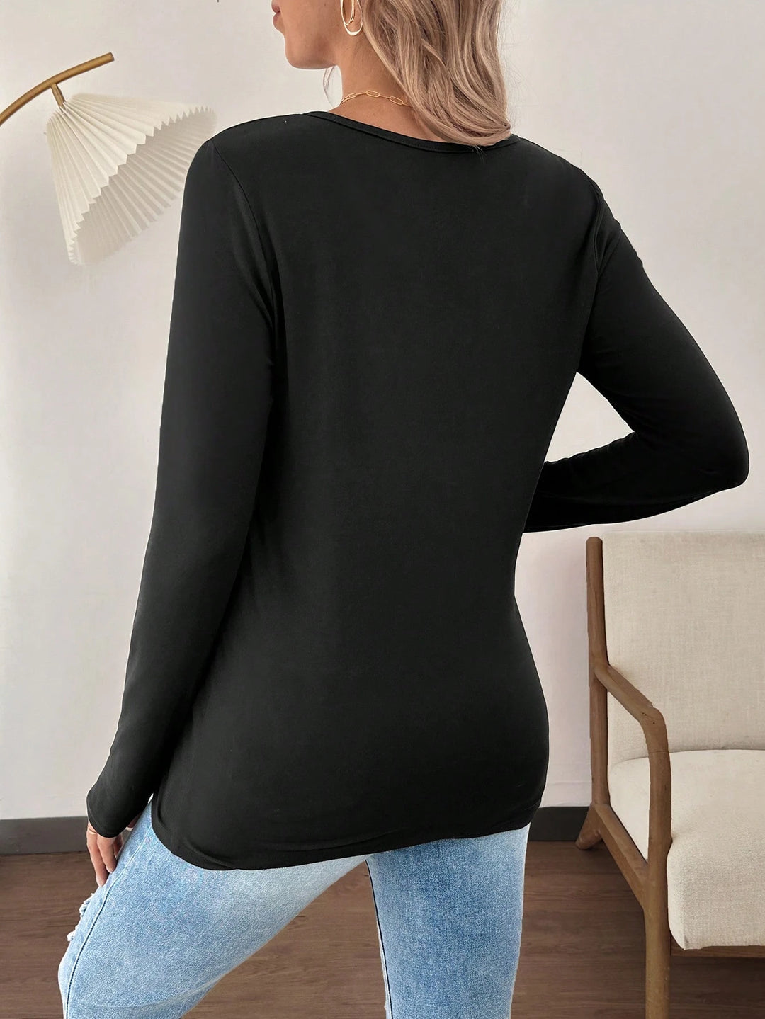 SHEIN Blúz, fekete