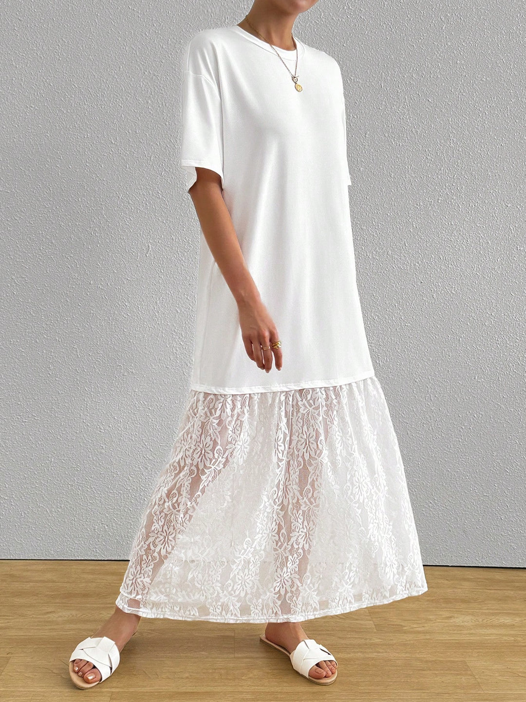 Rochie maxi SHEIN, alb