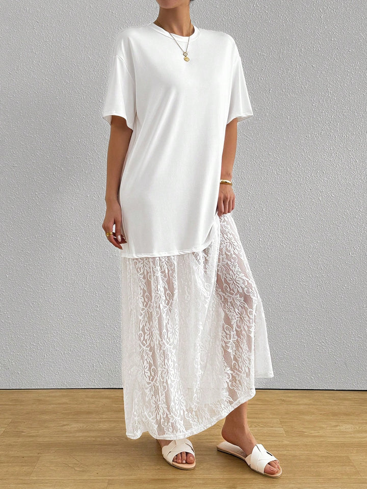 Rochie maxi SHEIN, alb