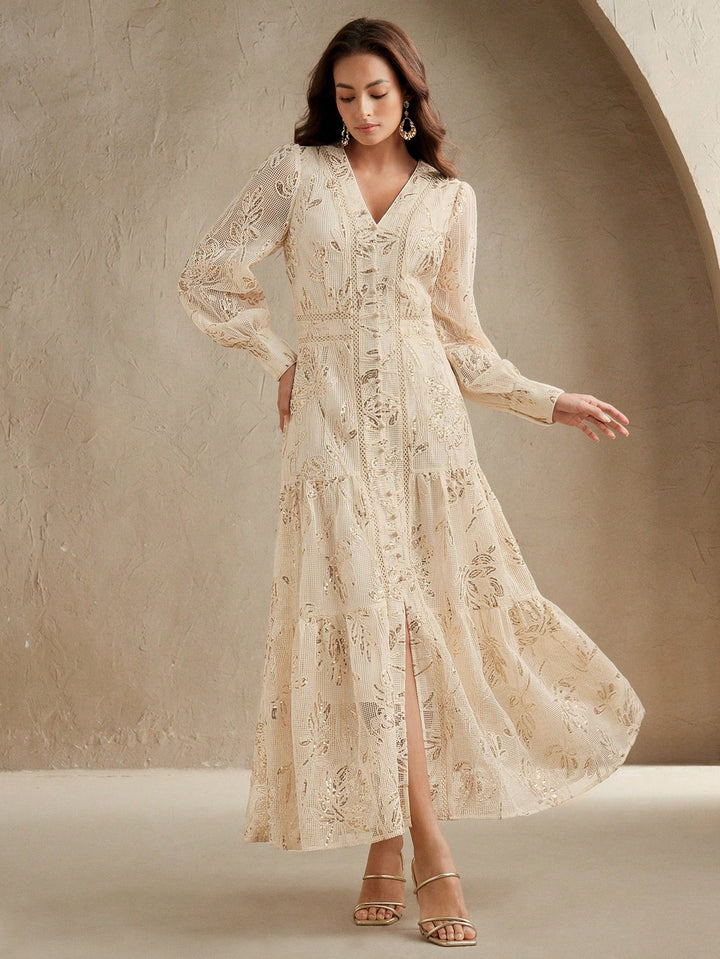 Rochie maxi SHEIN, portocaliu