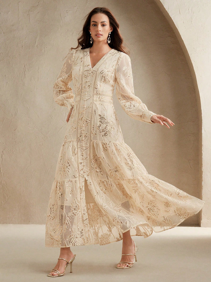 Rochie maxi SHEIN, portocaliu