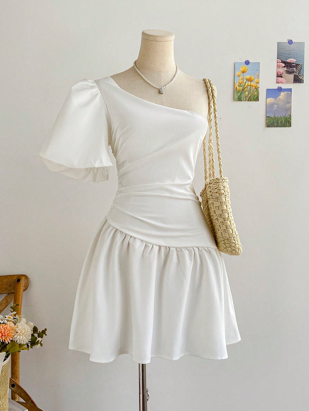 Rochie scurtă SHEIN, alb