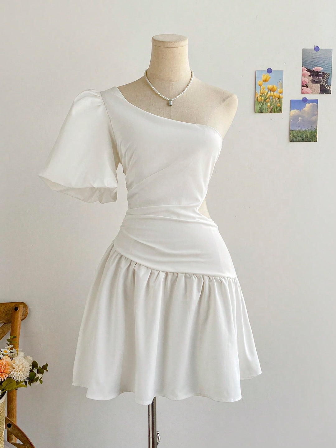 Rochie scurtă SHEIN, alb