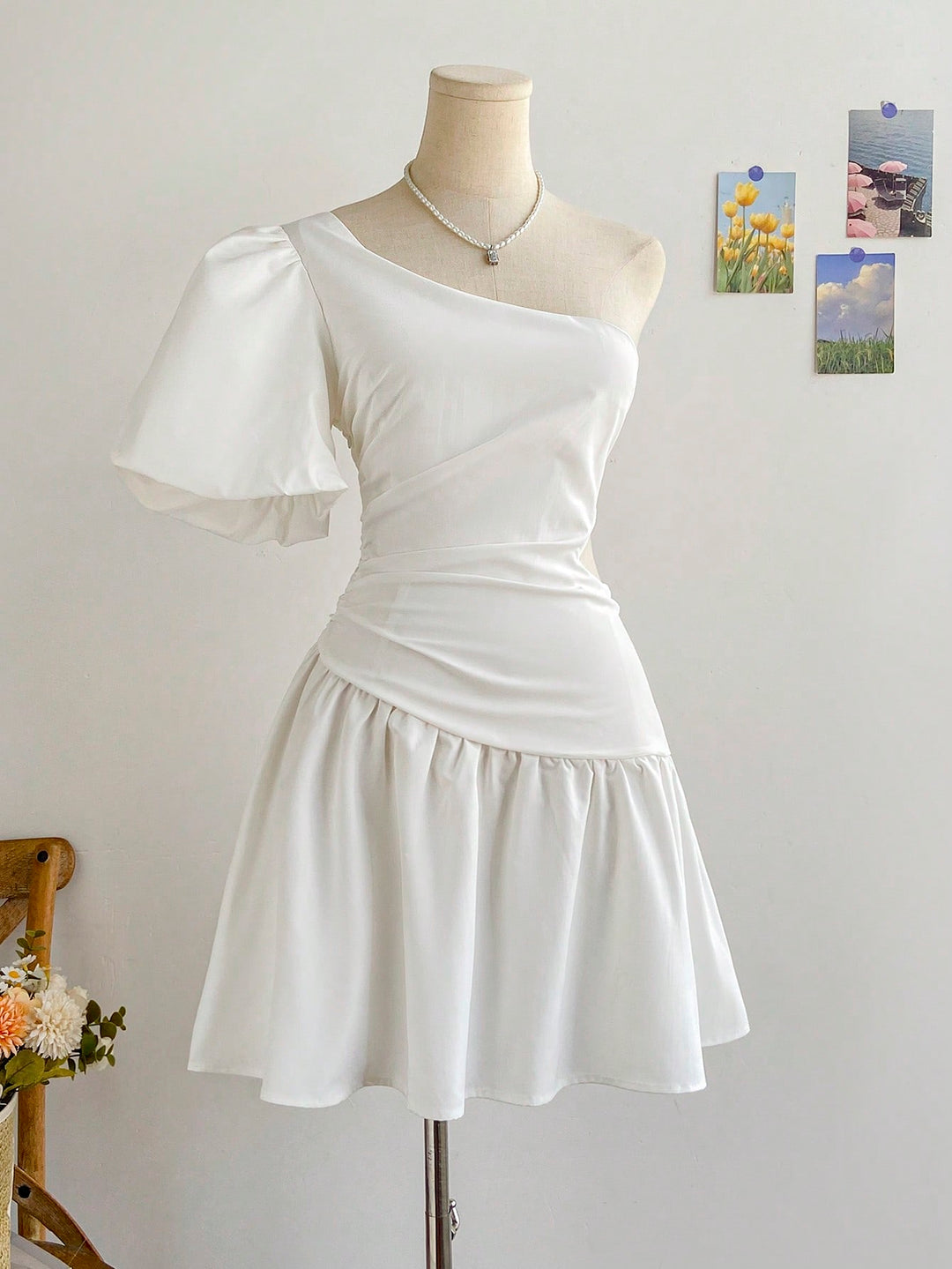 Rochie scurtă SHEIN, alb