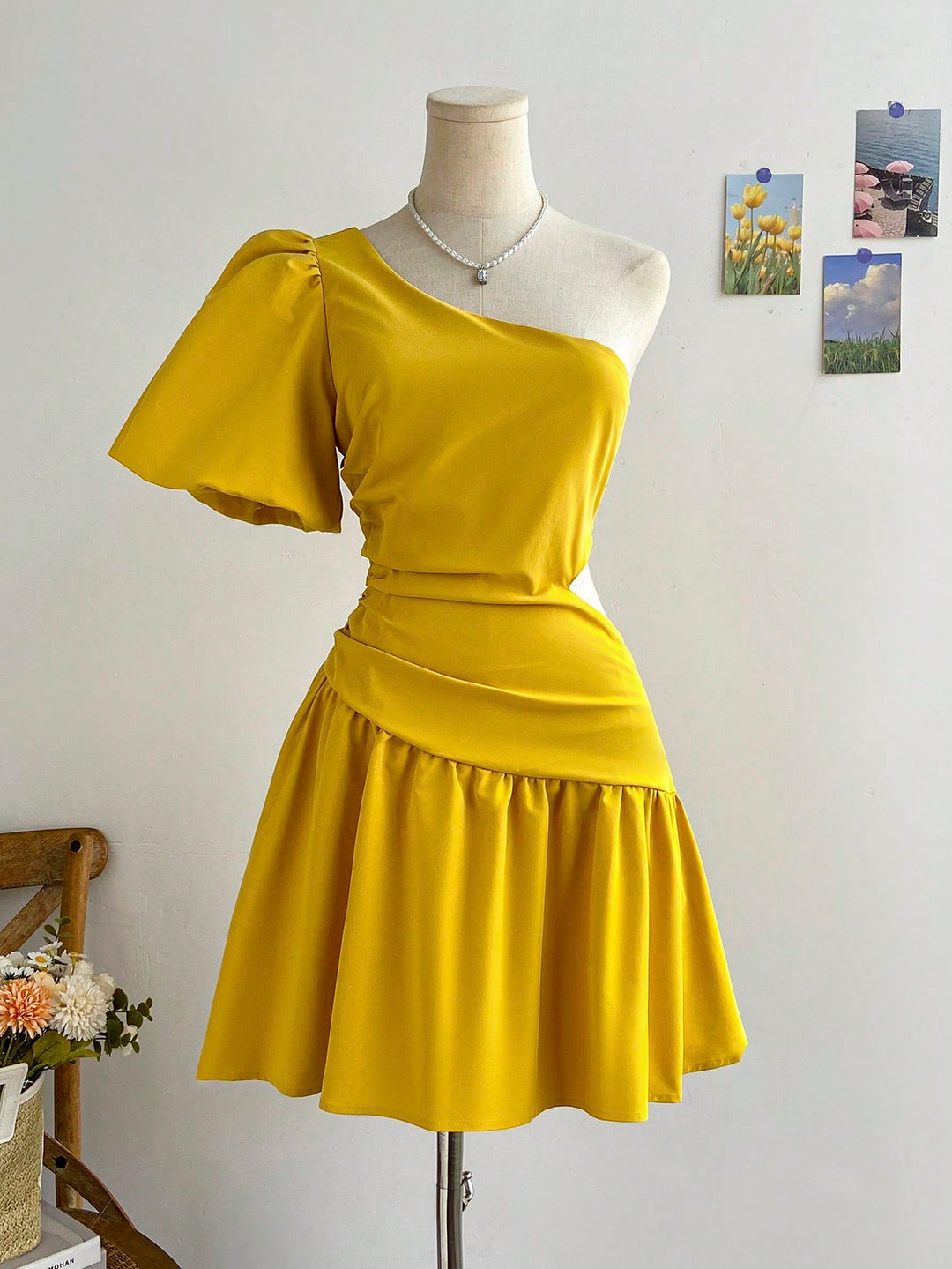 Rochie scurtă SHEIN, galben