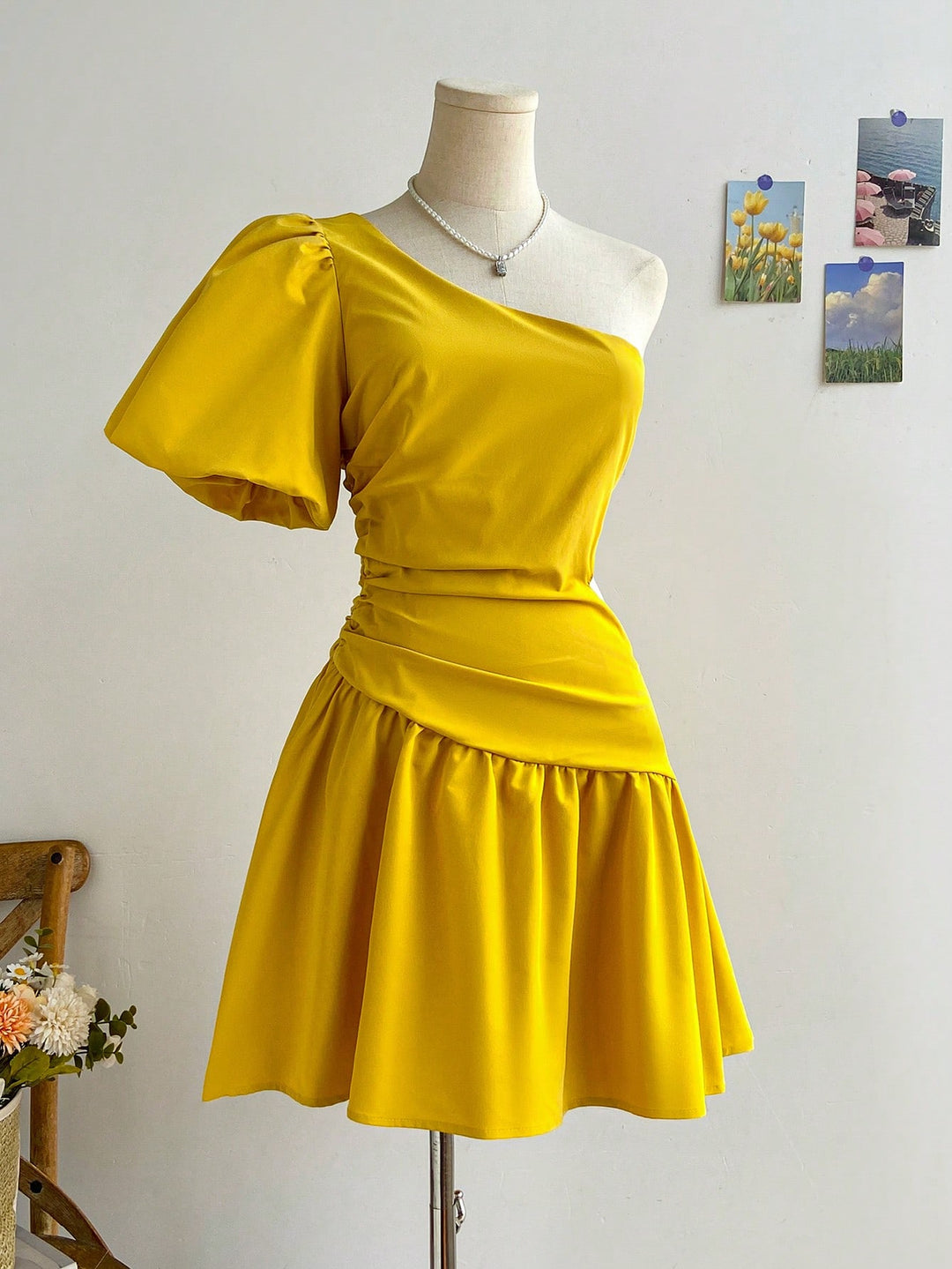 Rochie scurtă SHEIN, galben