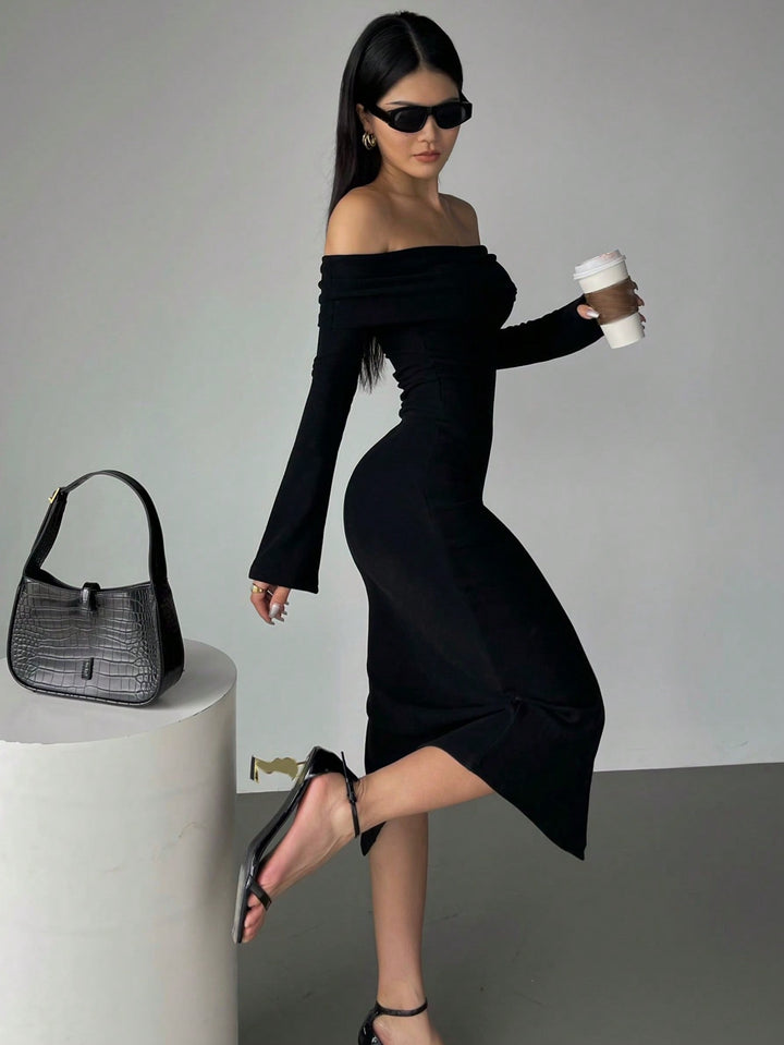 Rochie midi SHEIN, negru