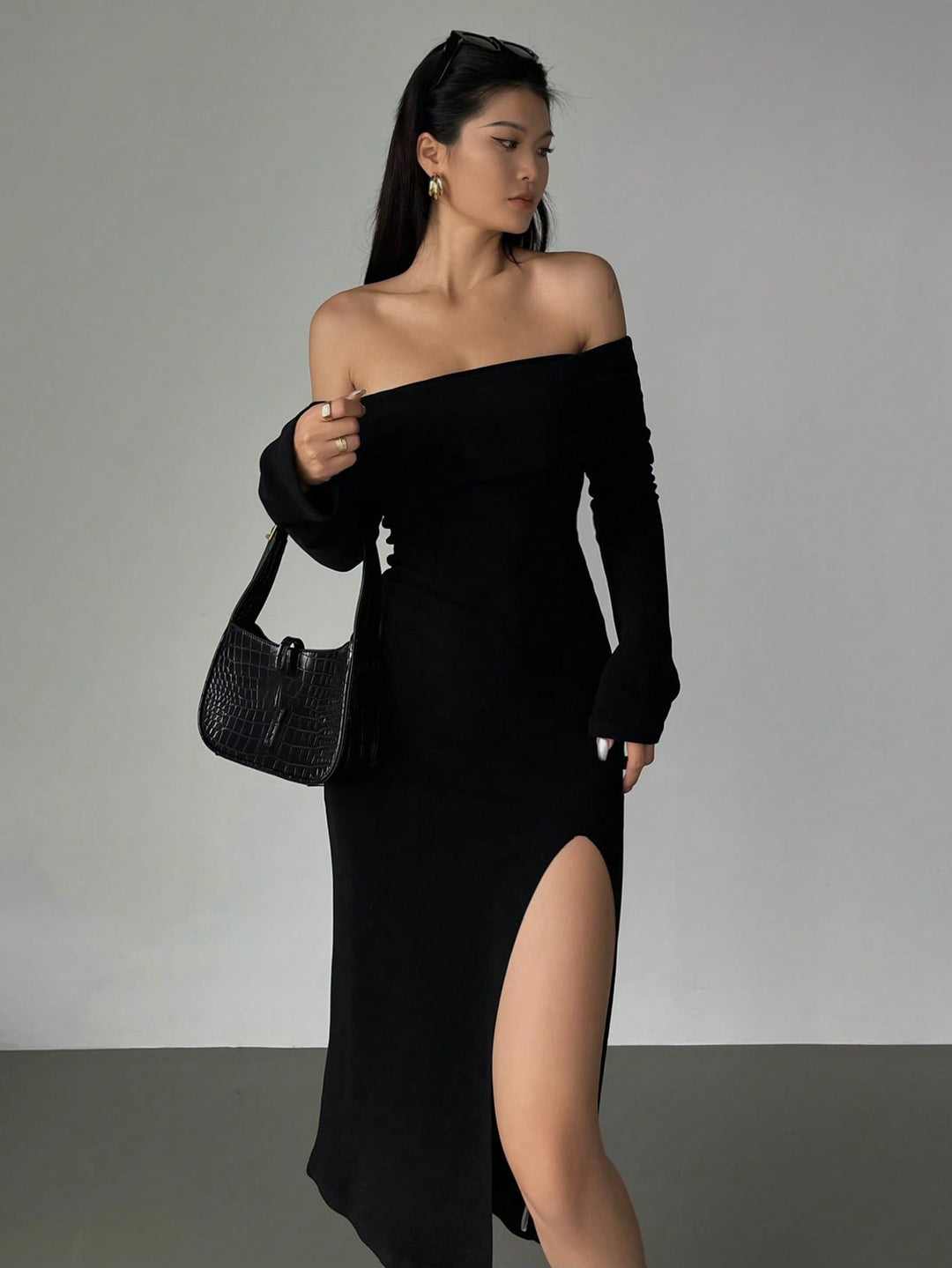Rochie midi SHEIN, negru