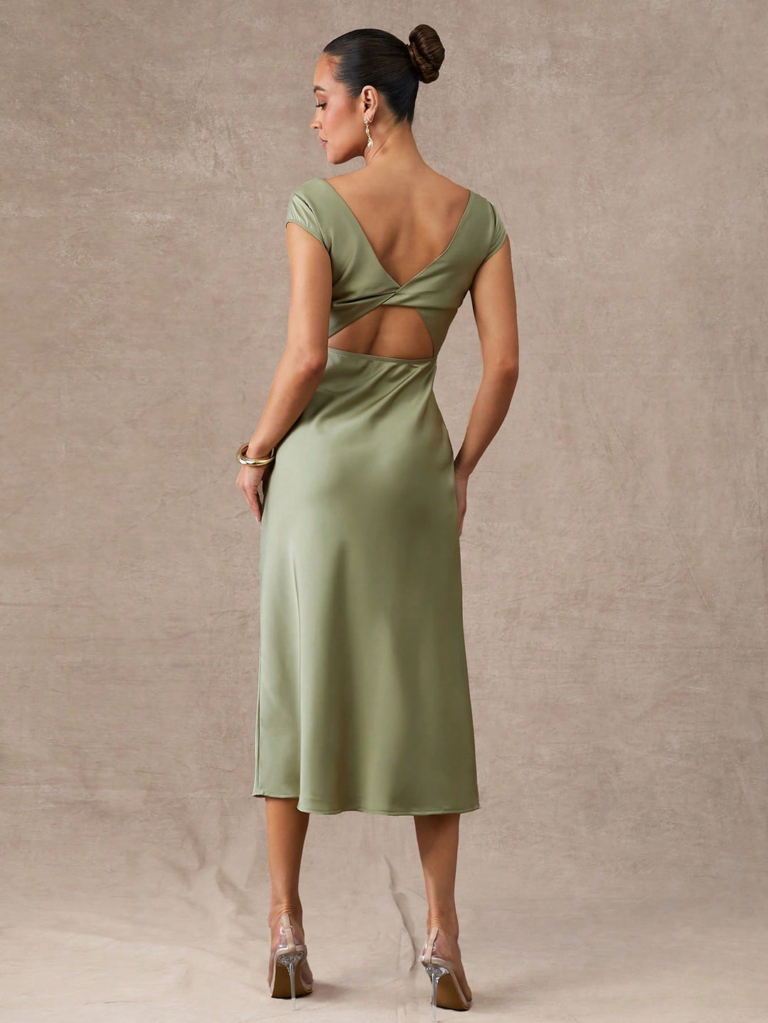 Rochie midi SHEIN, verde