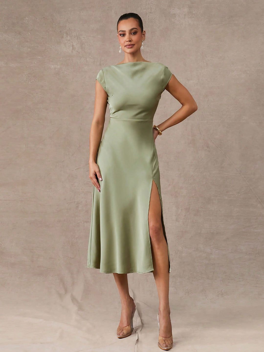 Rochie midi SHEIN, verde