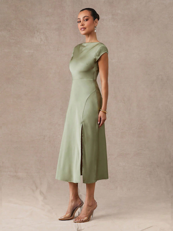 Rochie midi SHEIN, verde
