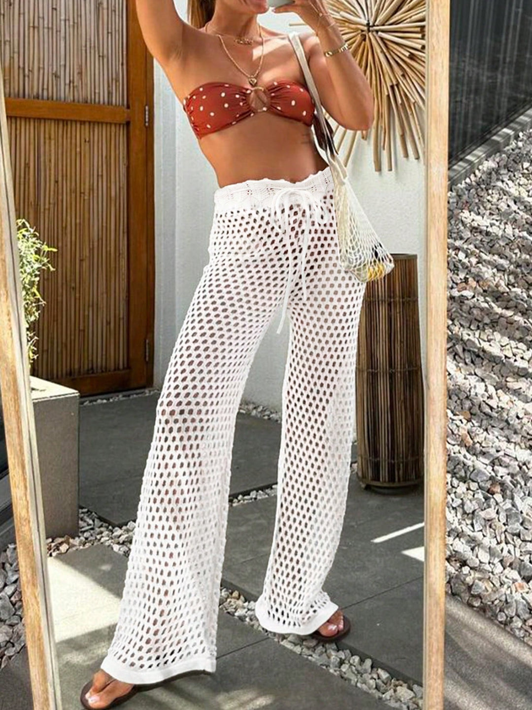 Pantaloni SHEIN, alb