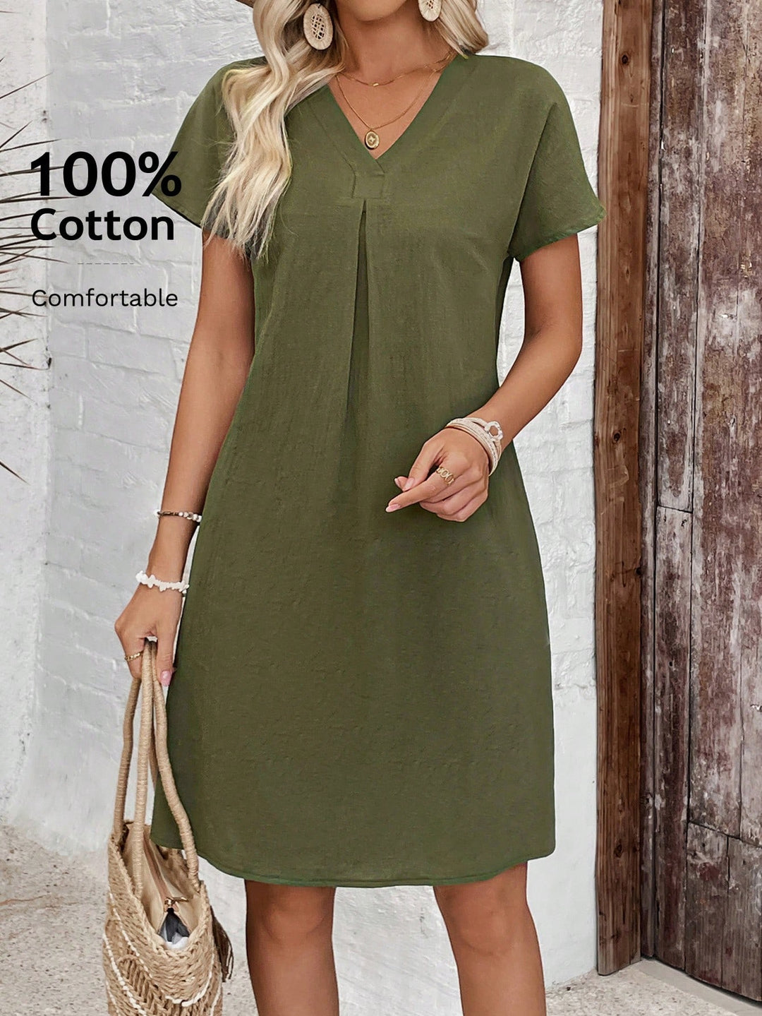 Shein mini ruha, khaki