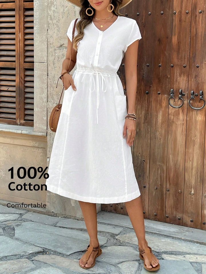 Rochie midi SHEIN, alb