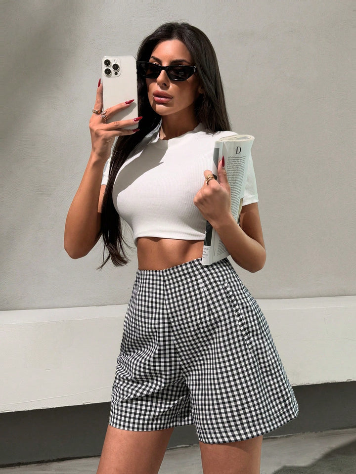 Pantaloni scurți SHEIN, negru