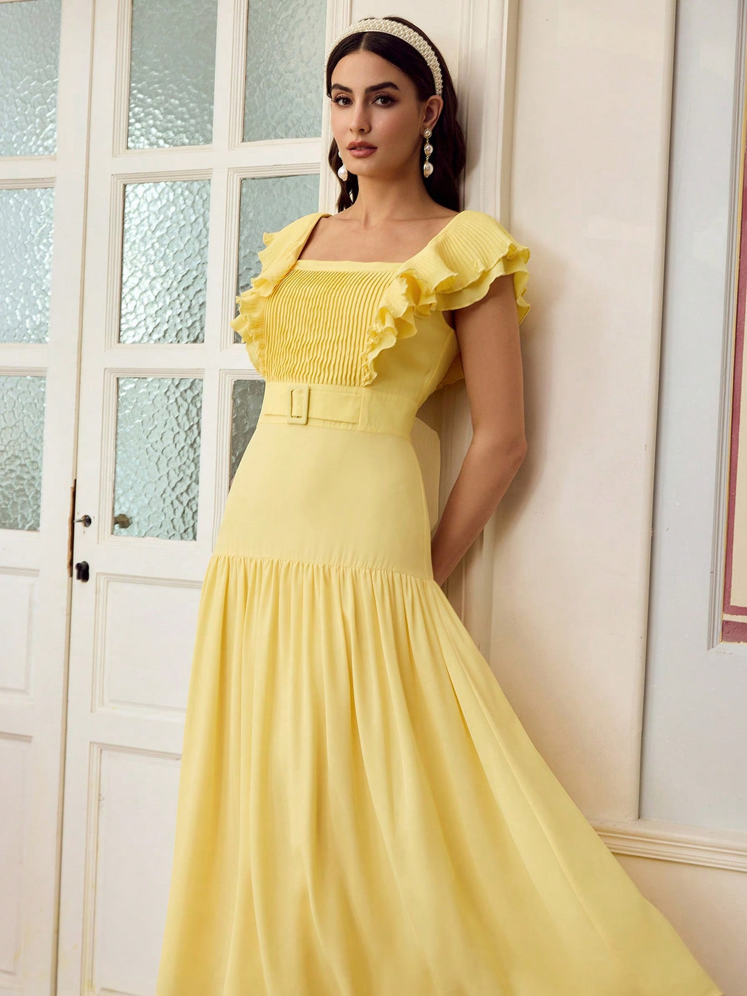 Rochie midi SHEIN, galben