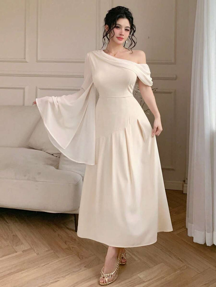 Rochie maxi SHEIN, crem