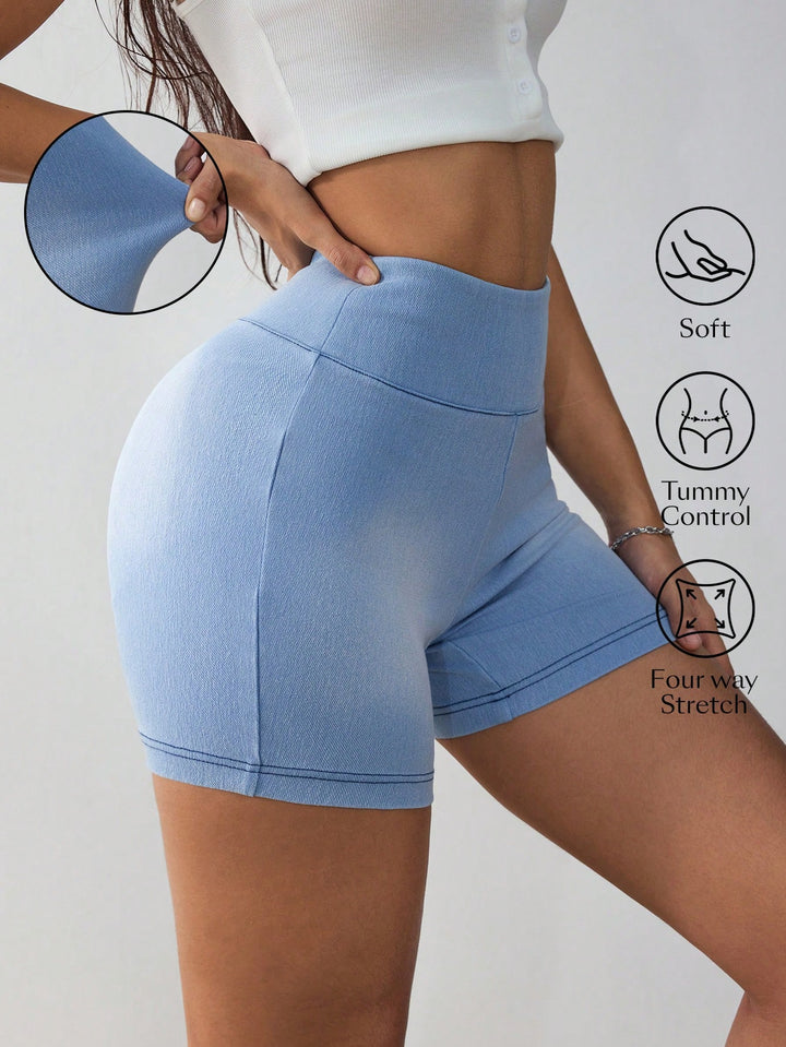 Pantaloni scurți SHEIN, albastru