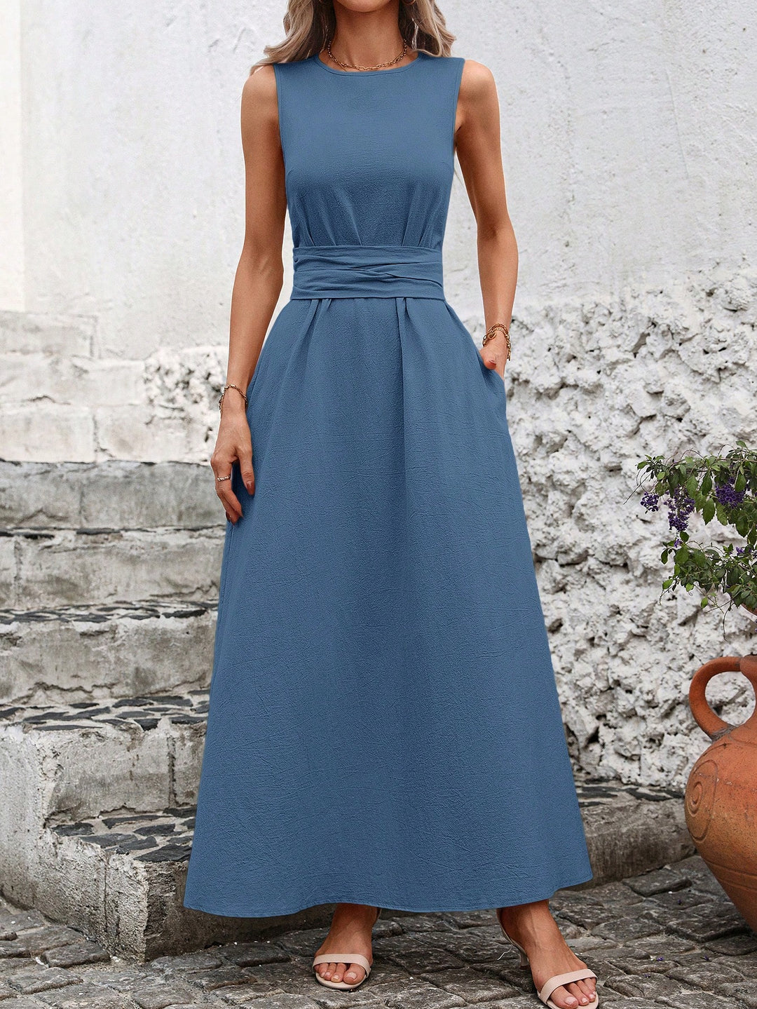 Rochie maxi SHEIN, albastru