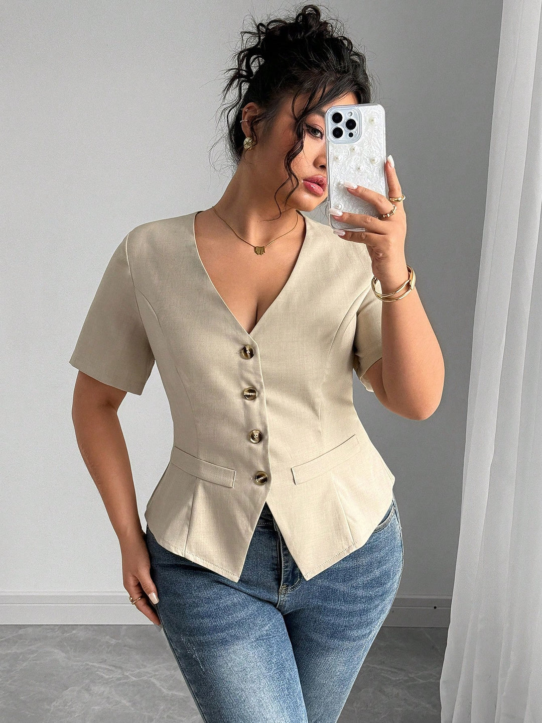 Top  SHEIN, bej