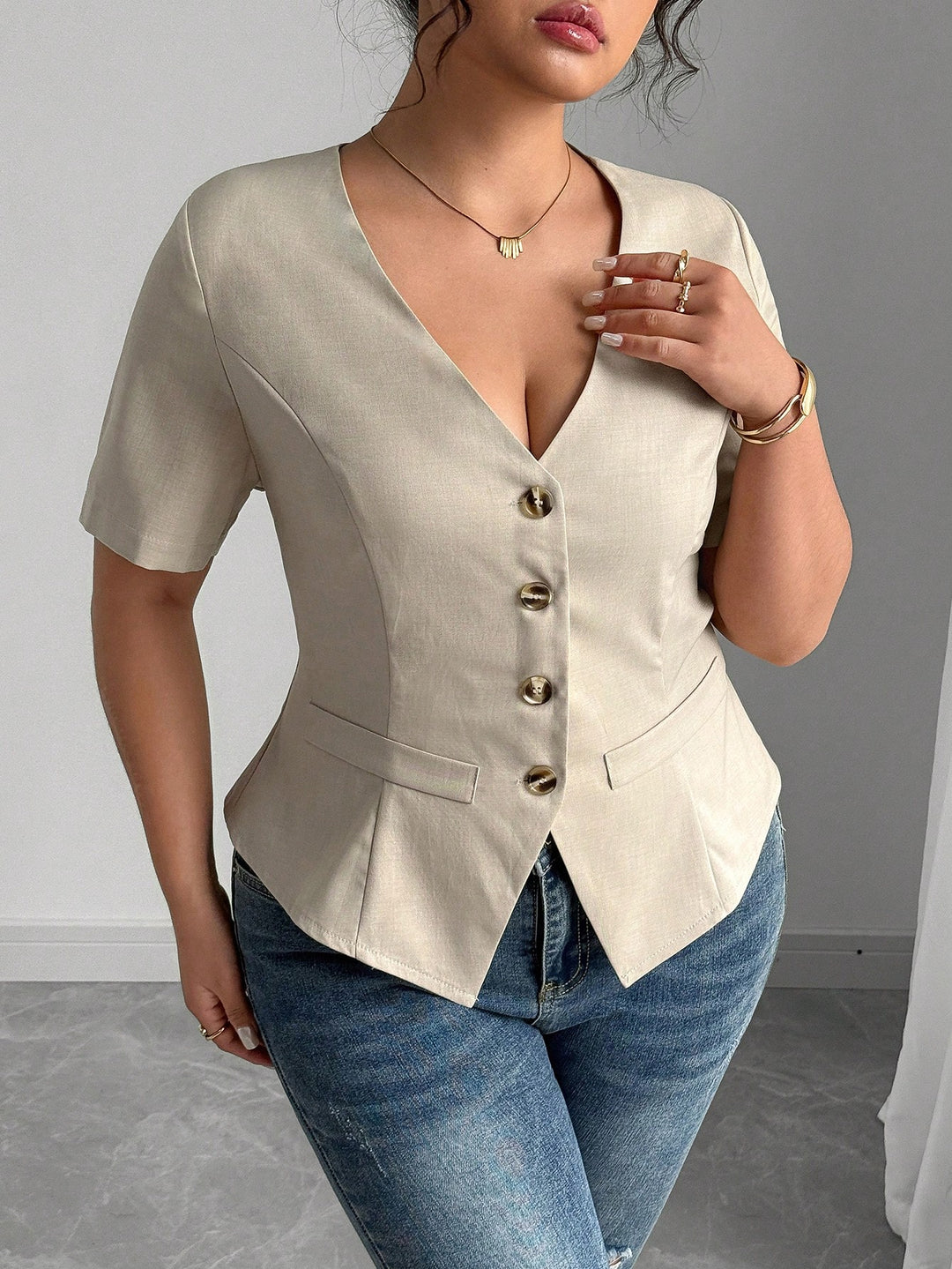 Top  SHEIN, bej